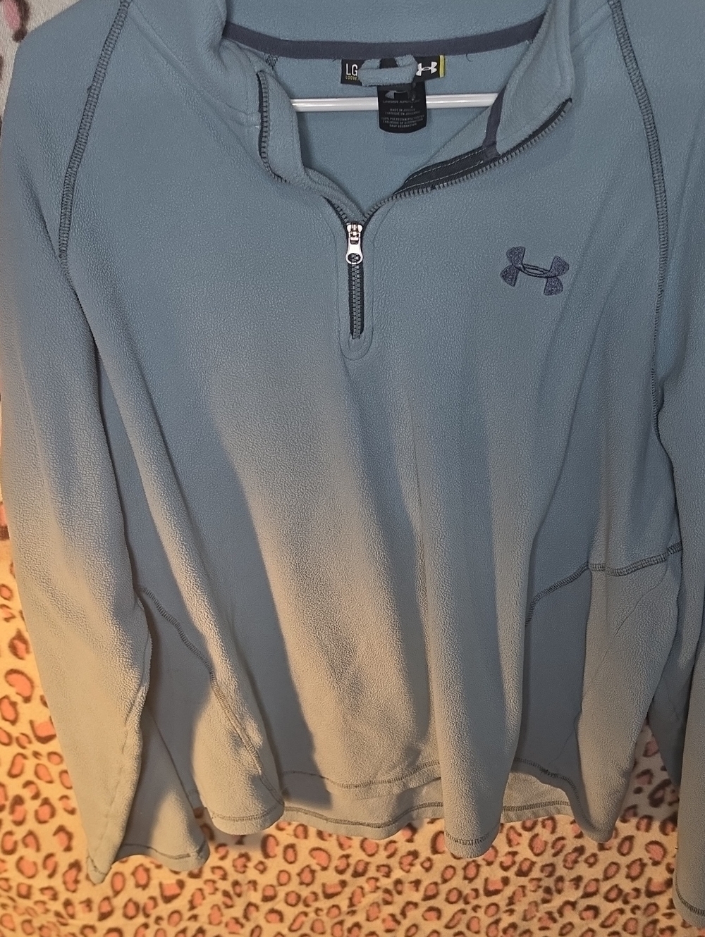 Under Armour Men's Light Blue Half-Zip Fleece Pullover